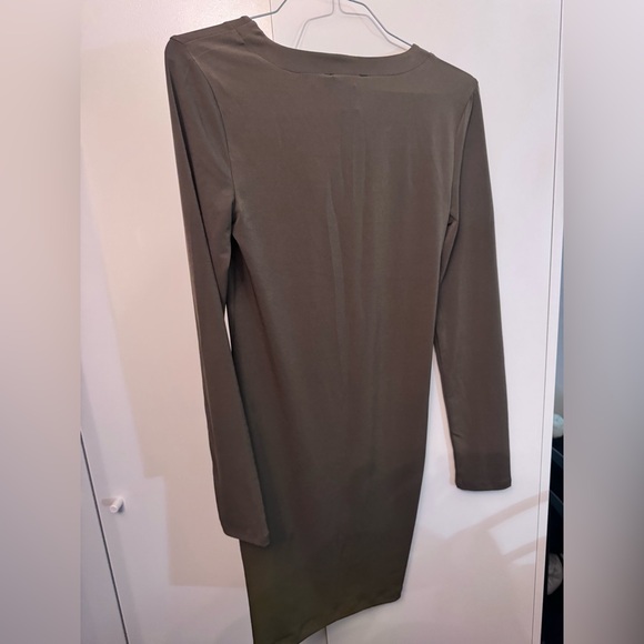 Olive Lace-Up Dress - Picture 2 of 2